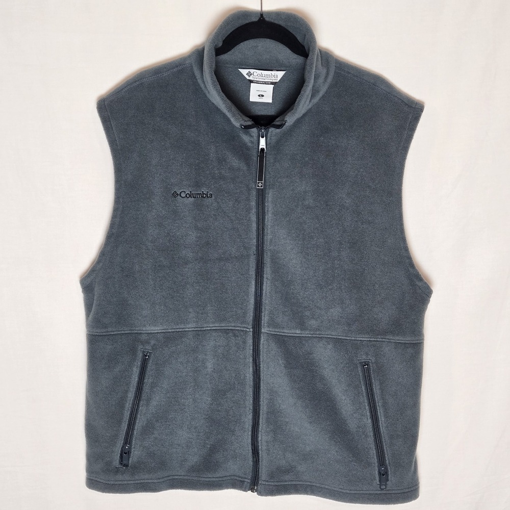 Columbia Cathedral Peak Vest Full Zip Men's Large Dusty Blue Sleeveless